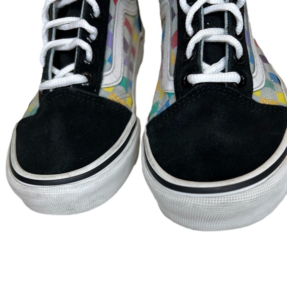 Vans off the wall old skool rainbow checks unisex skater shoes W Sz 7 M Sz 5.5 - Picture 5 of 13